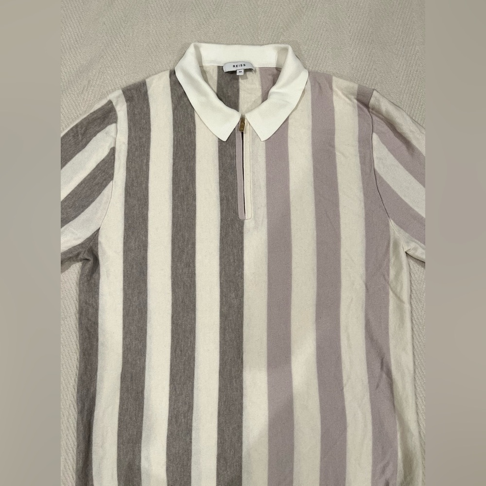 Reiss - soft striped, ombré collared top
